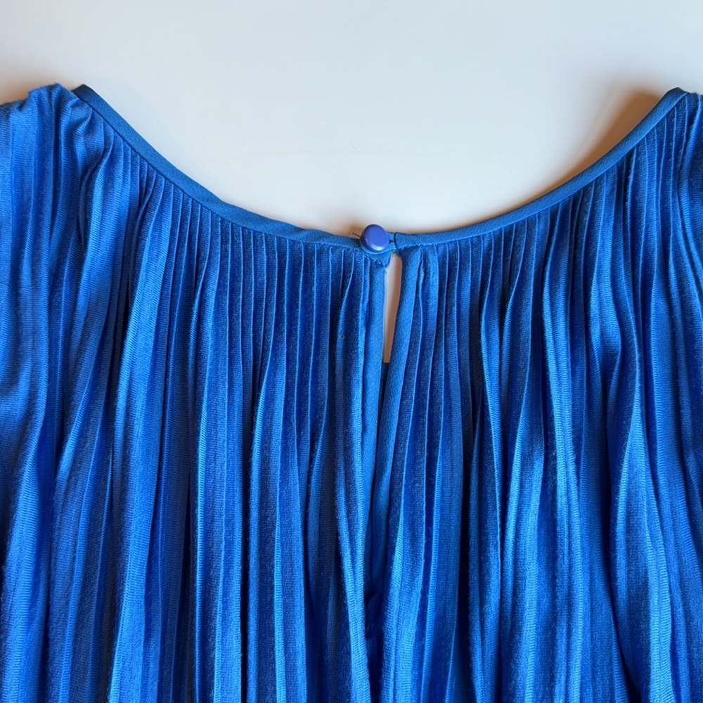 Tibi blue 🧵 pleated dress size 8 - Picture 4 of 9